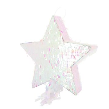 Pinata étoile irisée en carton pour anniversaire féerique enfant | jourdefete.com