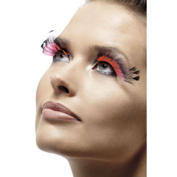 Faux Cils Plume - Rose et Noir | jourdefete.com
