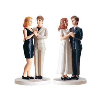 Figurine pour mariage - 14 cm - Couple de femmes - Modèle Aléatoire | jourdefete.com