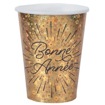 10 gobelets en carton bonne annee etincelant | jourdefete.com