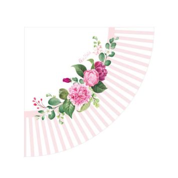 16 serviettes en papier de la collection floral pink et de 33 cm