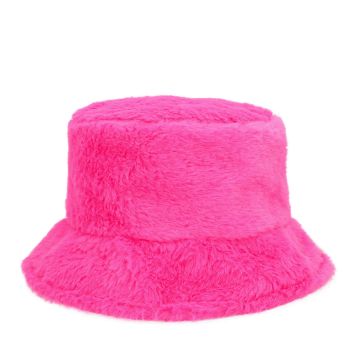 Chapeau rose en fourrure