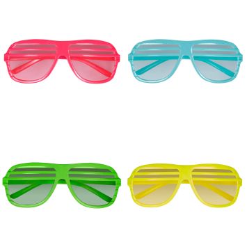 Lunettes "Vegas" fluo - Couleur Aléatoire