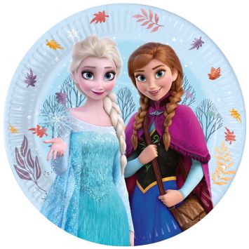 Assiettes La Reine des Neiges 2 avec Elsa et Anna – 23 cm en carton | jourdefete.com