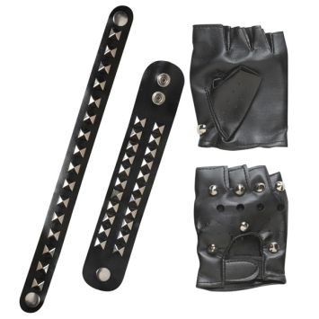 Gants Cloutés de Punk ou Motards