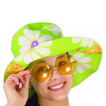Lunettes Hippie Flower Power Verres Jaunes