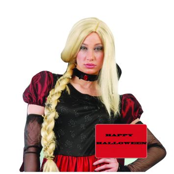 Perruque Natte Blonde aux Araignées Femme