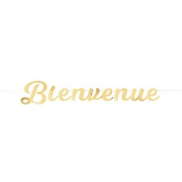 guirlande de couleur or Bienvenue