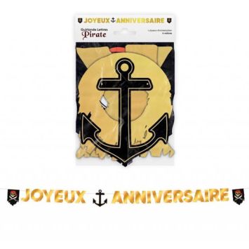 Une guirlande idéale pour souhaiter un joyeux anniversaire à un enfant fan des pirates | jourdefete.com