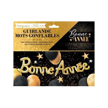 Guirlande de Mots Gonflables " Bonne Année " - Couleur au Choix