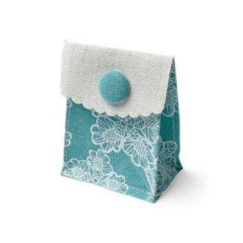 Lot de 4 Pochettes en Lin - 8 x 6 cm - Émeraude | jourdefete.com