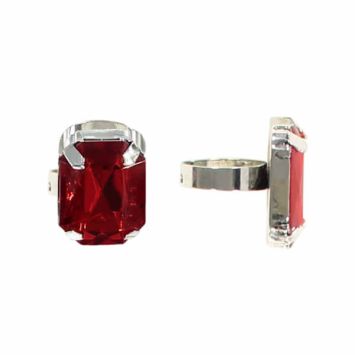 Bague rubis rouge pour Halloween