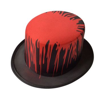 Chapeau haut-de-forme d'Halloween avec effet sanglant