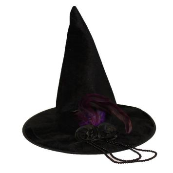 Chapeau de Sorcière Noir & Violet - Adulte