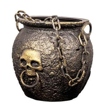 Chaudron doré Halloween avec chaînes décoratives | jourdefete.com
