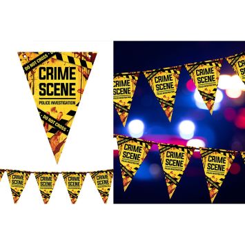 Guirlande de 10 fanions - Halloween - 3 m - Collection Crime Scene