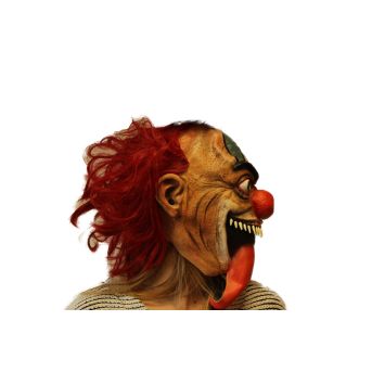 Masque de Clown tirant la langue en latex - Intégral - Adulte 