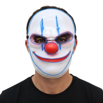 Masque lumineux de Clown Terrifiant d'Halloween pour adulte