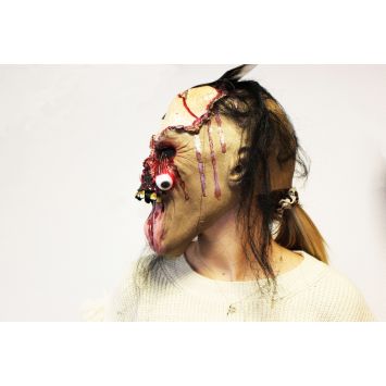 Masque de Zombie au Regard Exorbité en latex - Intégral - Adulte