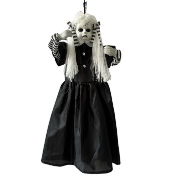 Poupée gothique maléfique de 90 cm à suspendre pour soirée d'Halloween | jourdefete.com
