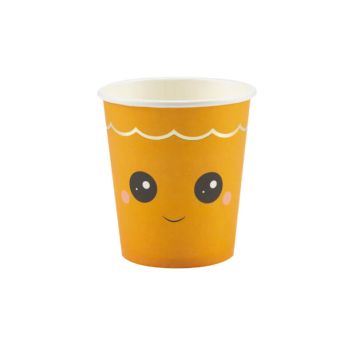 8 gobelets en carton citrouille sweety | jourdefete.com