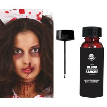 Faux sang épais d'Halloween avec brosse - 60 ml