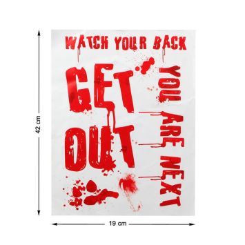 Décorations de Fenêtre - Get Out - 42 x 19 cm
