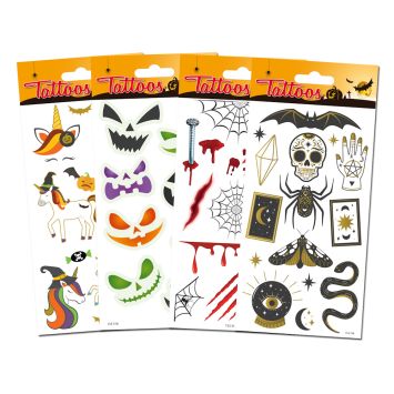 Tatouages temporaires d'Halloween - Modèle Aléatoire