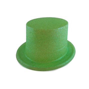 Haut de forme pailleté - Vert Fluo