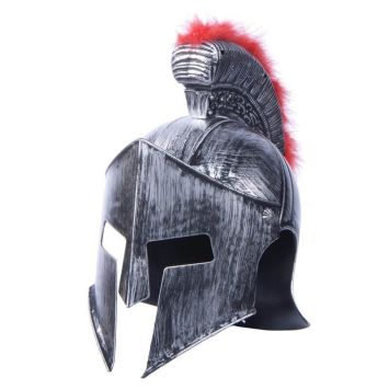 casque de guerrier romain avec plumes rouges pour adulte | jourdefete.com