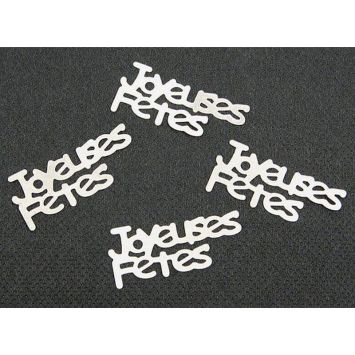 Confettis de table "Joyeuses Fêtes" - Argent