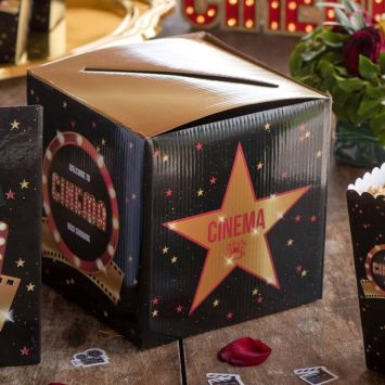 Tirelire en carton de 20 cm - Cinéma Hollywood