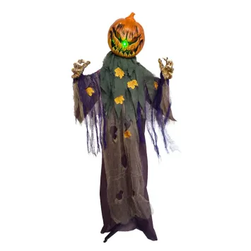 Un homme citrouille animé sur pieds pour Halloween | jourdefete.com