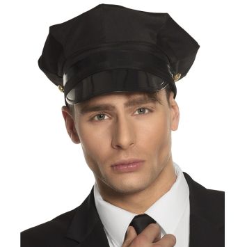Casquette de Chauffeur Noire pour Homme