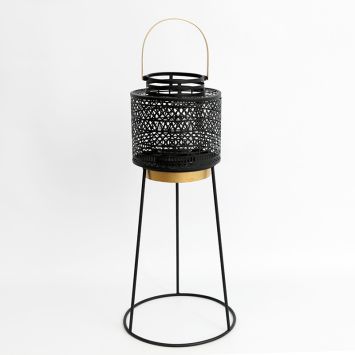 lanterne-metal-noir-sur-pied|jourdefete.com