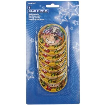 Assortiment de 8 joujoux labyrinthes "Pirates"