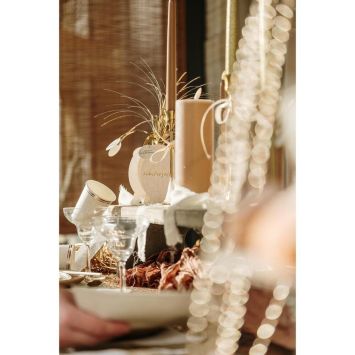 Centre de table "Joyeux Anniversaire" - 30 cm - Collection Gold'n Age
