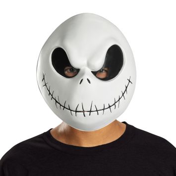 Masque blanc et noir de Jack Skellington pour déguisement d'Halloween | jourdefete.com