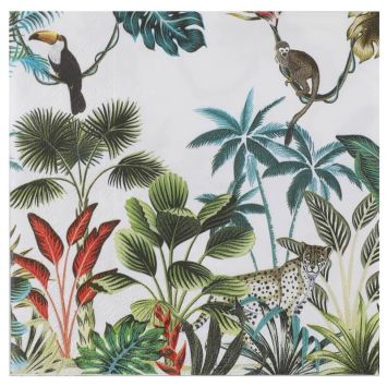 Lot de 20 serviettes - 16,5 x 16,5 cm - Java Exotique | jourdefete.com