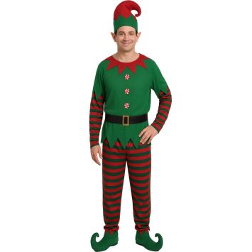 Déguisement de Lutin de Noël pour homme - Taille au choix