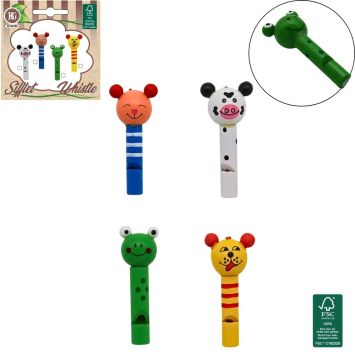 Sifflet en bois animaux rigolos pour enfants – fête et animation | jourdefete.com