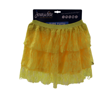 Jupe à volants en dentelle fluo - Couleur au choix