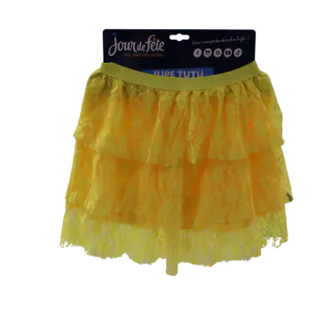 Jupe verte fluo à volants pour fêtes et soirées thématiques | jourdefete.com