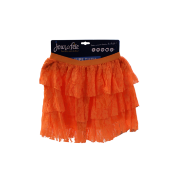 Jupe à volants en dentelle fluo - Couleur au choix