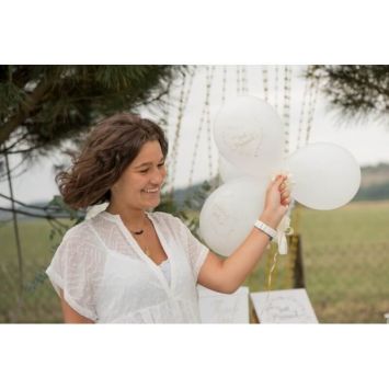 8 Ballons de Baudruche "Just Married" - Or