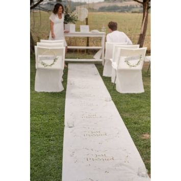 Tapis de Cérémonie "Just Married" - Or