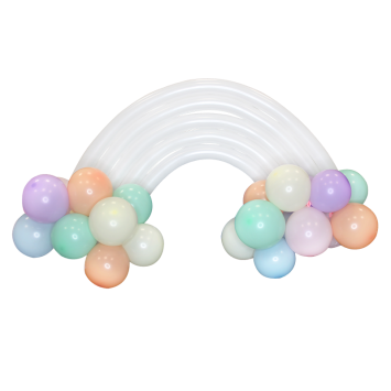Kit arche à ballons - Arc-en-ciel pastel