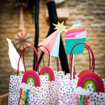 Kit Photobooth - 7 Pièces - Multicolore avec Tassels et Paillettes Or
