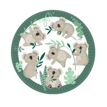 8 assiettes en carton koala | jourdefete.com