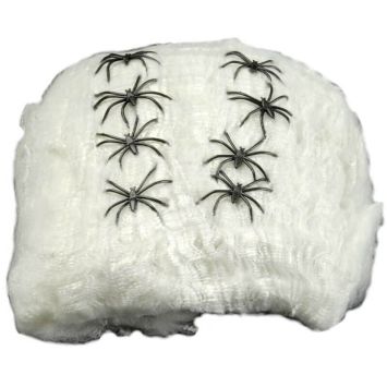 Toile d'araignée de 200g avec 12 araignées